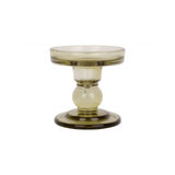 Candle holder Glass Art, Moss green, Green