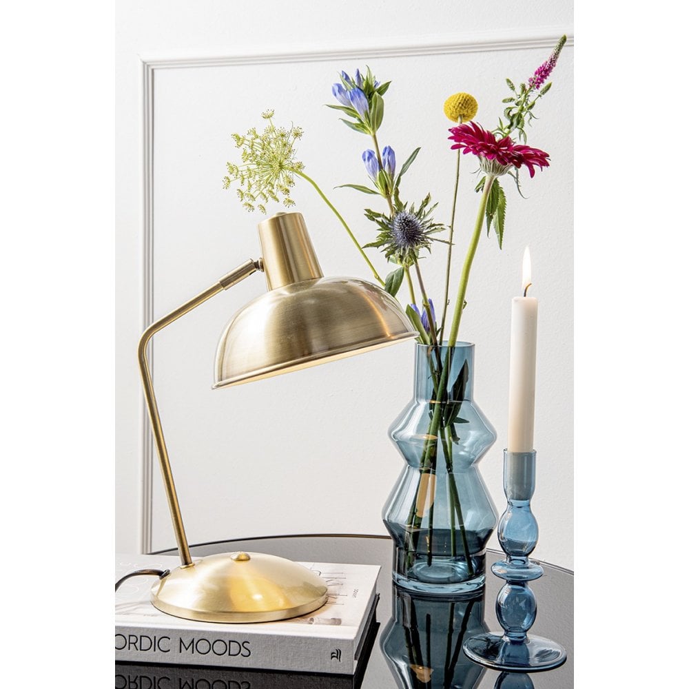 Candle Holder Glass Art Bubbles Medium, Dark blue, Blue