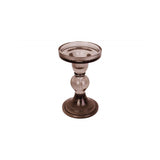 Candle holder Glass Art large, Chocolate brown, Brown
