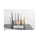 Candle Holder Glass Art Rings Large, Dark blue, Blue