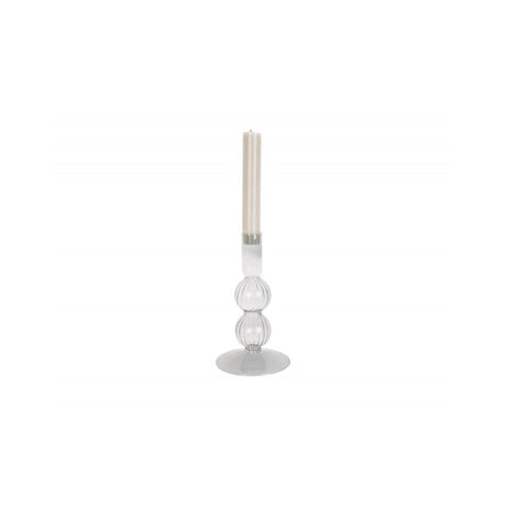 Candle holder Swirl Bubbles, Clear