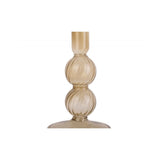 Candle holder Swirl Bubbles, Sand brown, Brown