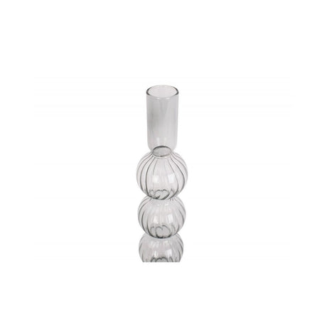 Candle holder Swirl Bubbles large, Clear