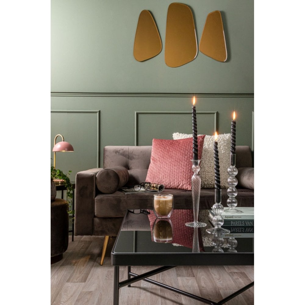 Candle holder Swirl Bubbles large, Clear