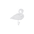 Coat Hook Flamingo, White