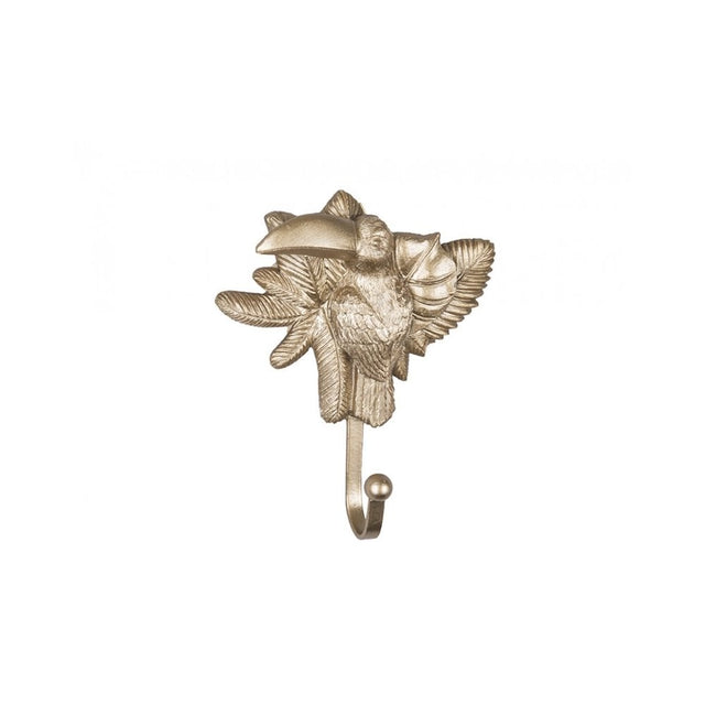 Coat Hook Toucan, Gold painted, Gold