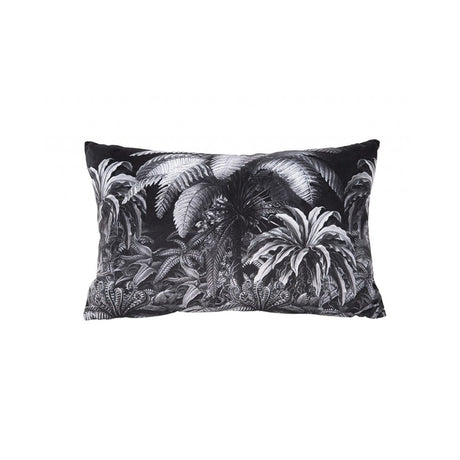 Cushion Jungle Velvet, Black