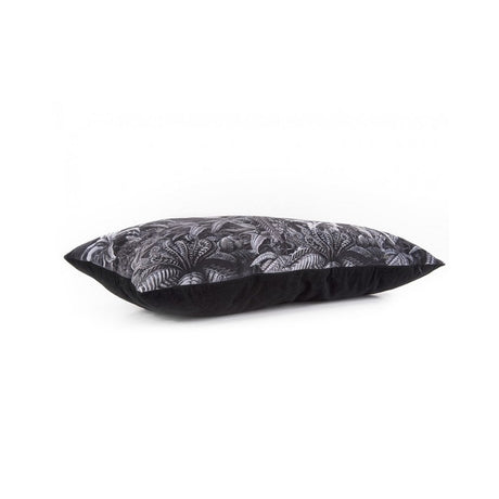Cushion Jungle Velvet, Black