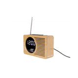 Alarm clock Retro Radio bamboo, Bamboo, Natural