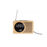 Alarm clock Retro Radio bamboo, Bamboo, Natural