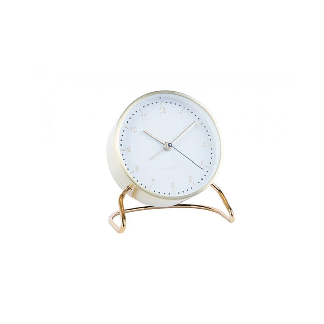 Alarm Clock Stylish Numbers, White
