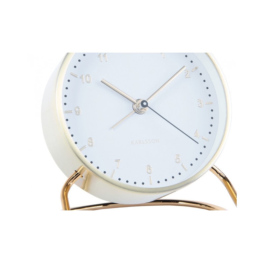 Alarm Clock Stylish Numbers, White