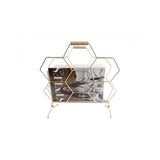 Magazine Rack Honeycomb, Gold plated, Gold