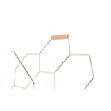 Magazine Rack Honeycomb, Gold plated, Gold