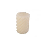 Pillar candle Swirl medium, Ivory