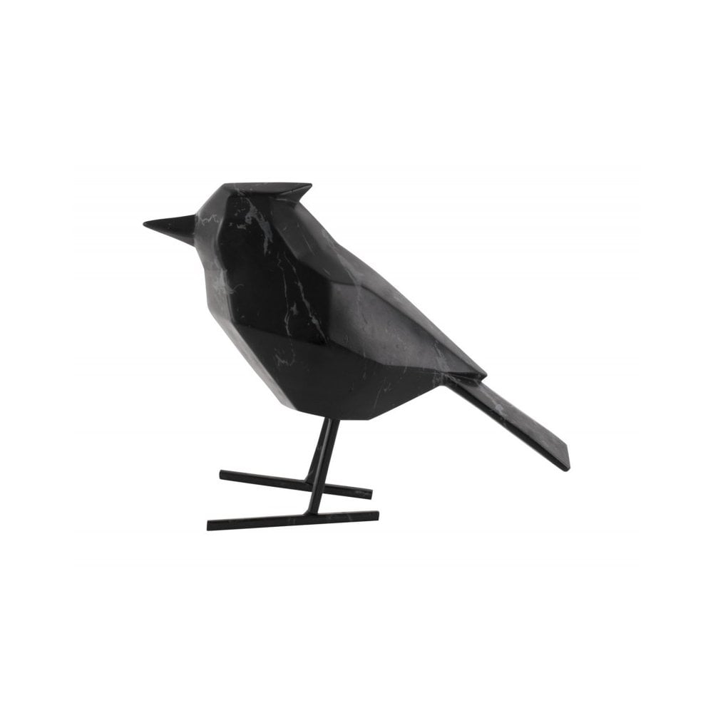 Statue Bird large marble, Black