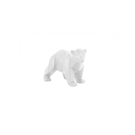 Statue Origami Bear Small, White