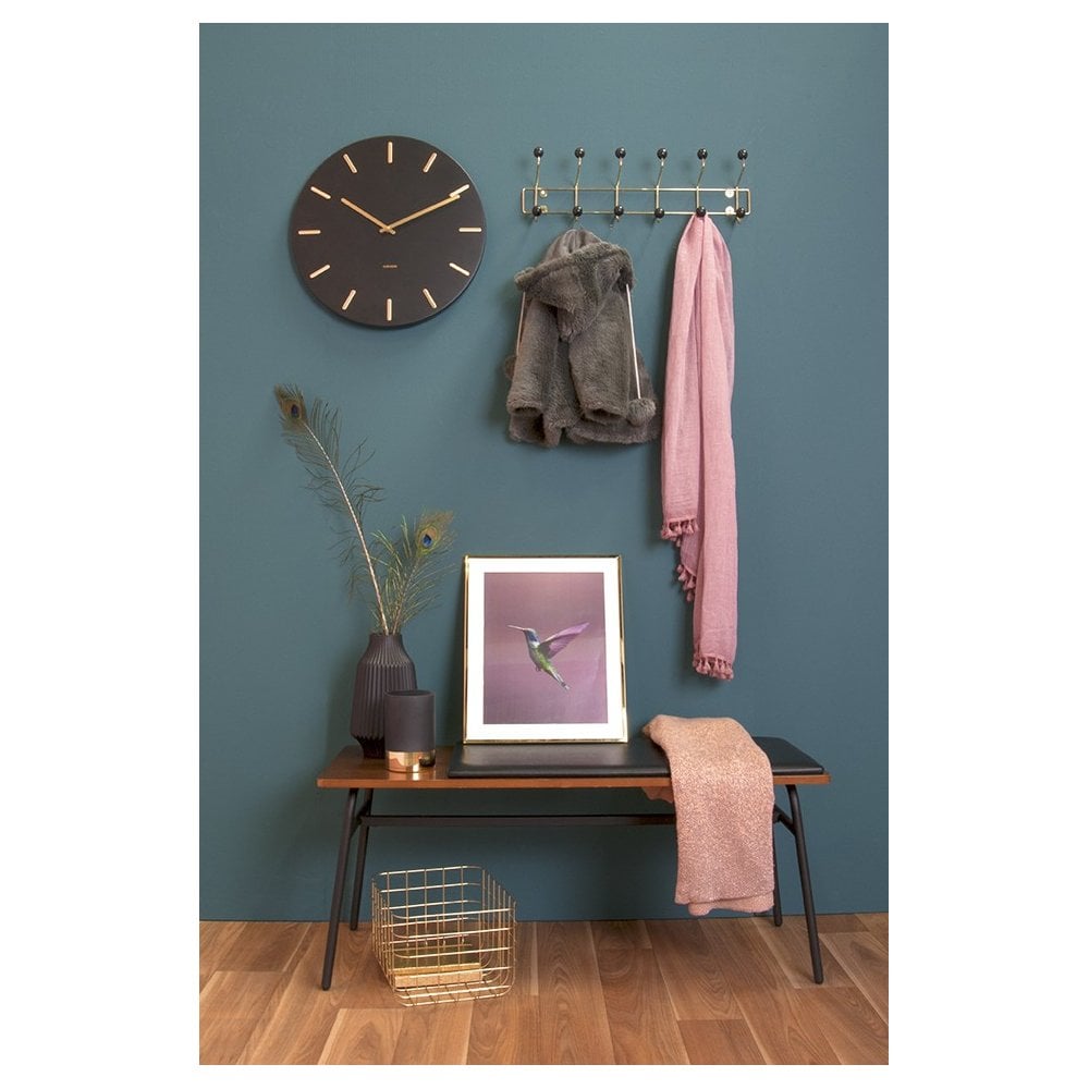 Wall Clock Charm, Black