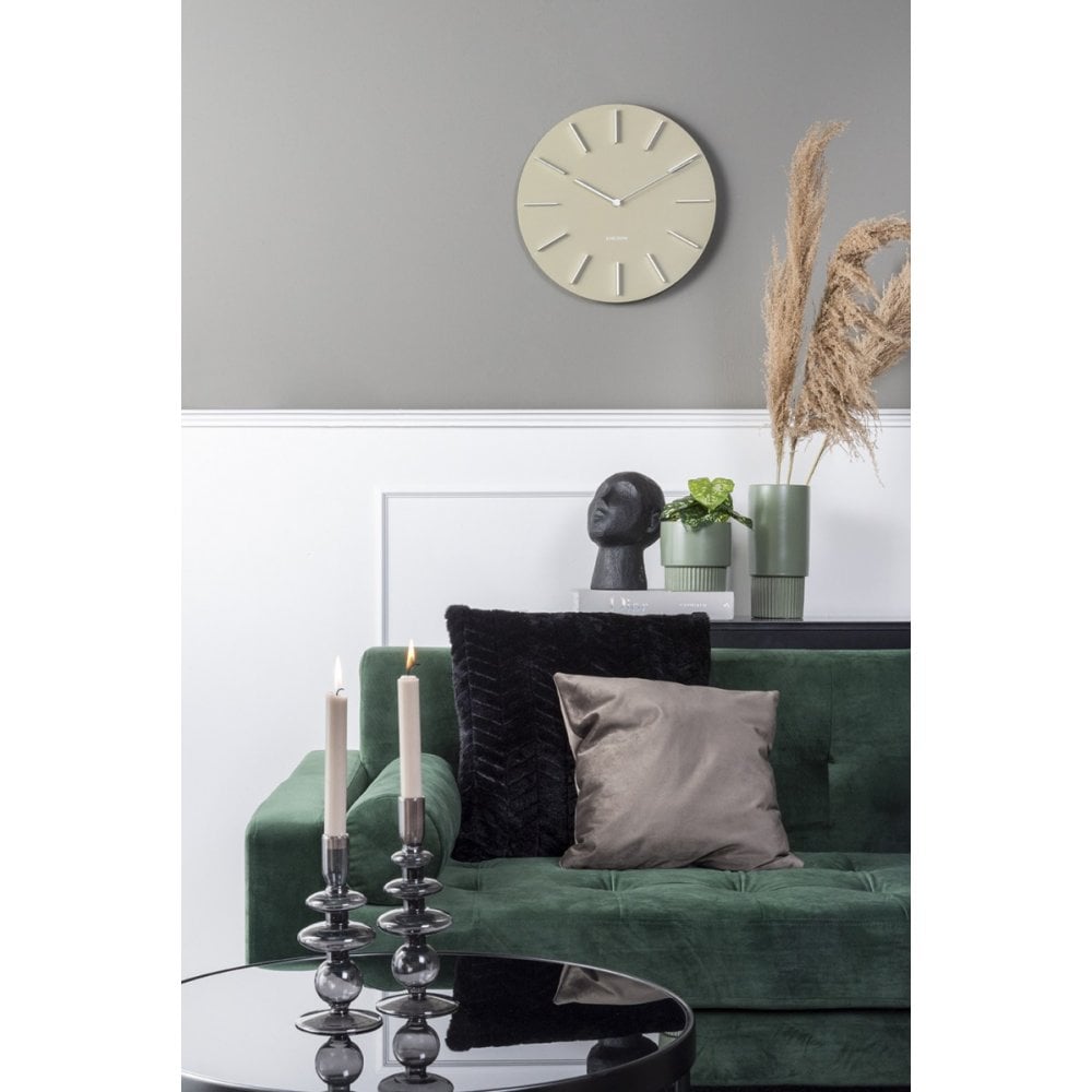 Wall Clock Charm, Olive green, Green