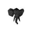 Wall Hanger Origami Elephant, Black