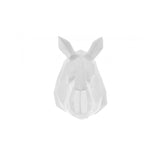 Wall Hanger Origami Rhino, White