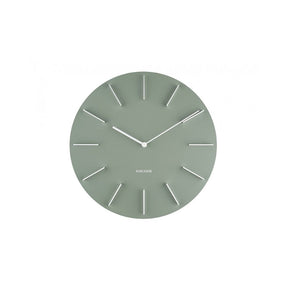 Wall Clock Discreet, Jungle green, Green