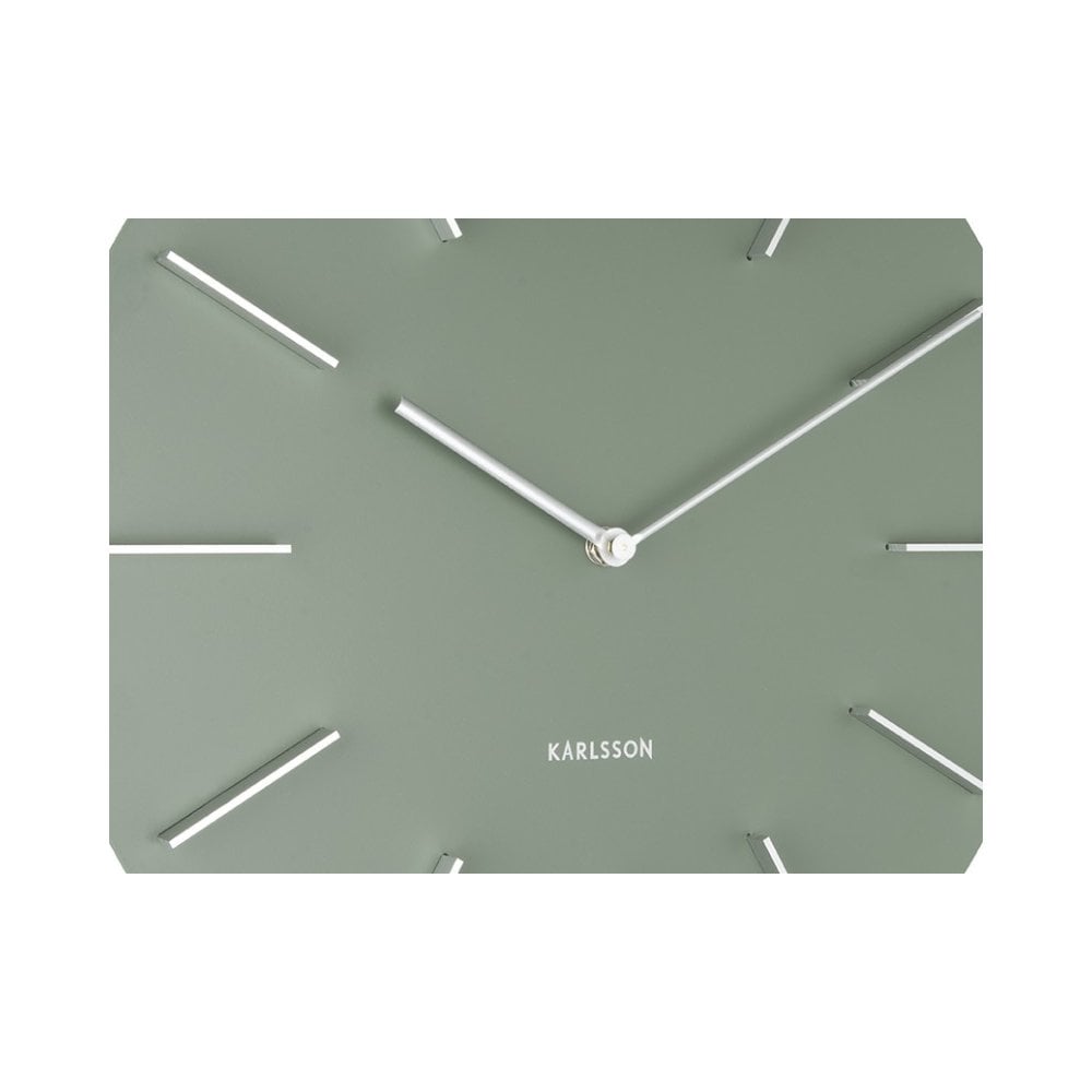 Wall Clock Discreet, Jungle green, Green