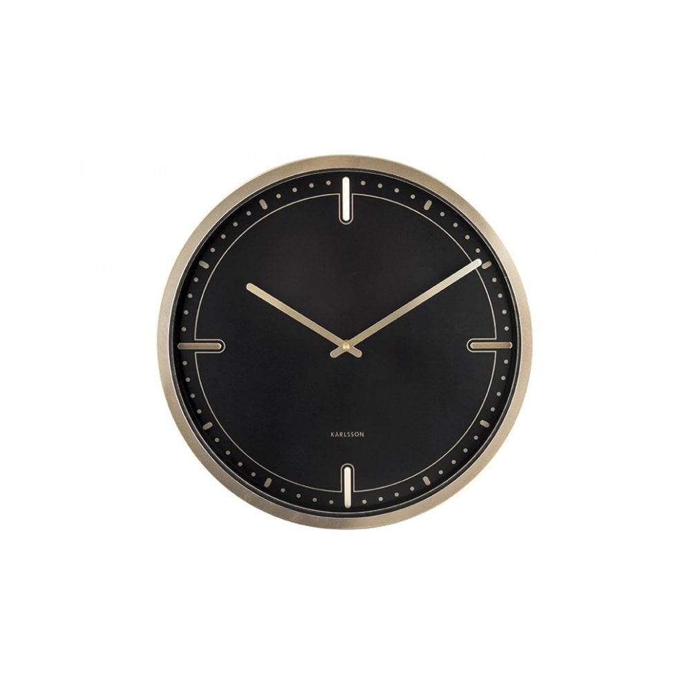 Wall clock Dots & Batons, Black