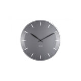 Wall Clock Leaf, Dark grey, Grey