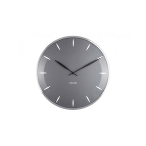 Wall Clock Leaf, Dark grey, Grey