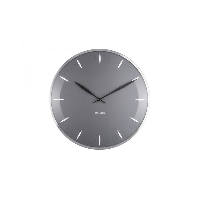 Wall Clock Leaf, Dark grey, Grey