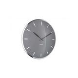 Wall Clock Leaf, Dark grey, Grey