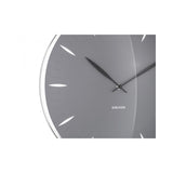 Wall Clock Leaf, Dark grey, Grey