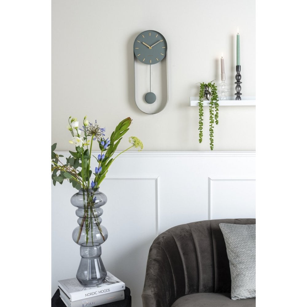 Wall Clock Pendulum Charm, Grey