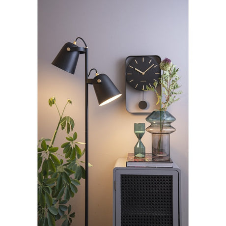 Wall Clock Pendulum Charm Small, Black