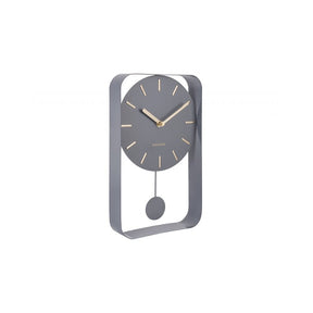 Wall Clock Pendulum Charm Small, Grey