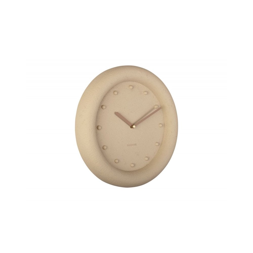 Wall clock Petra, Sand brown, Brown