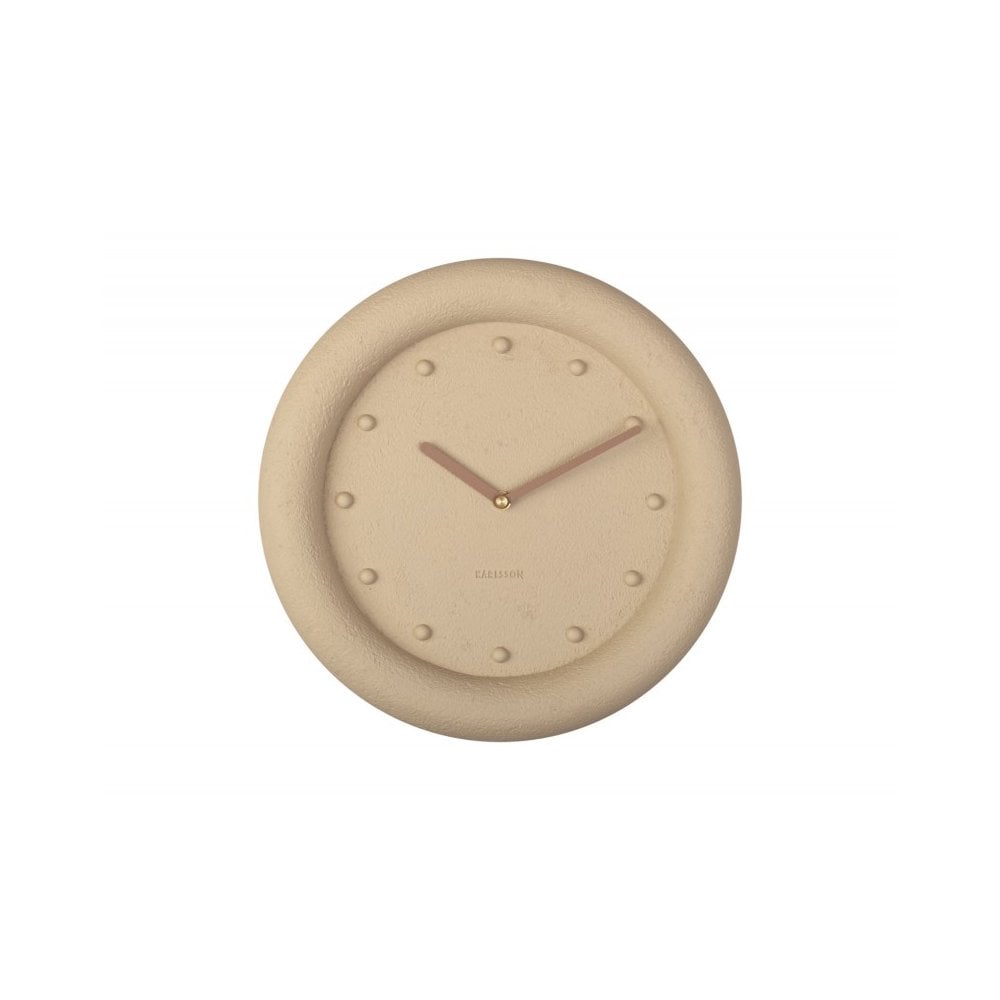 Wall clock Petra, Sand brown, Brown