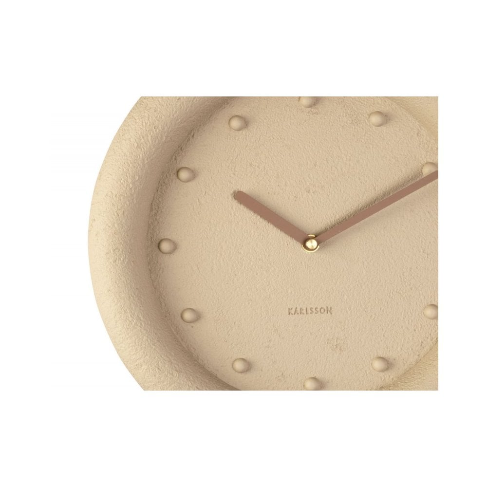 Wall clock Petra, Sand brown, Brown