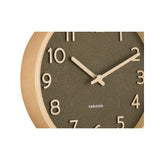 Wall clock Pure wood grain small, Moss green, Green