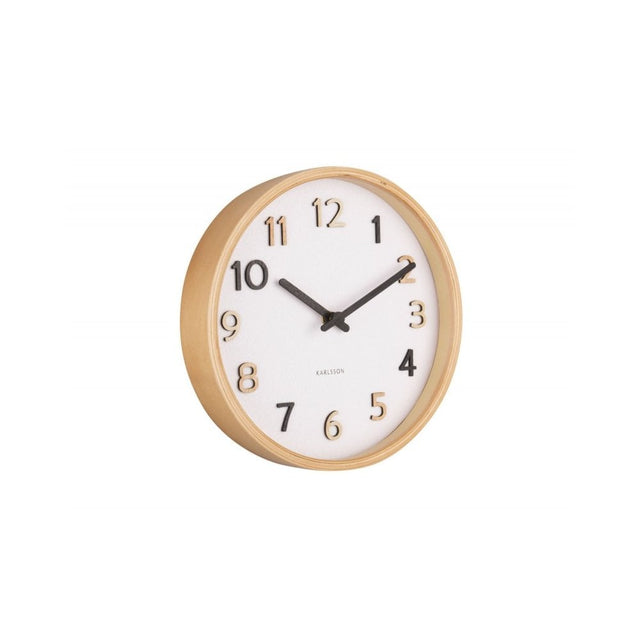 Wall clock Pure wood grain small, Multicolor
