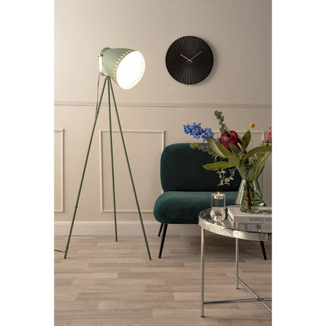 Floor Lamp Mingle 3 Legs Nickle, Green