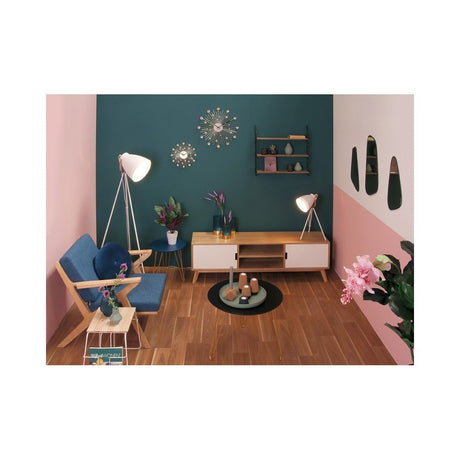 Floor Lamp Mingle 3 Legs Nickle, Green