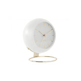 Table Clock Globe, White