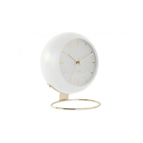Table Clock Globe, White
