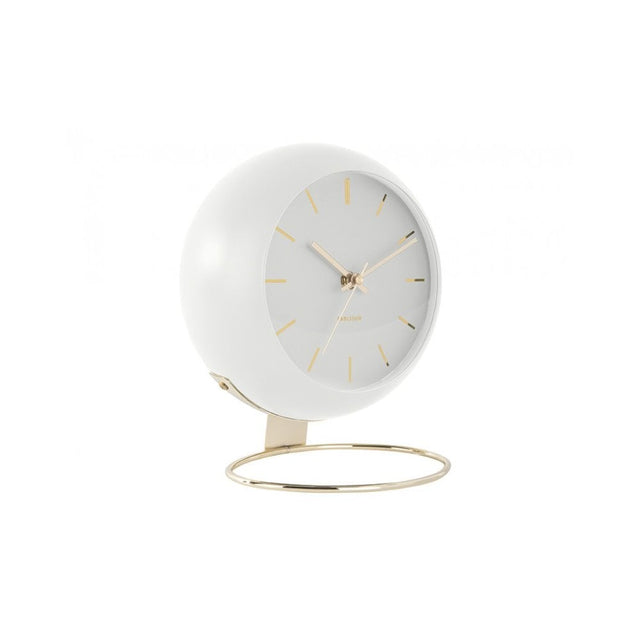 Table Clock Globe, White