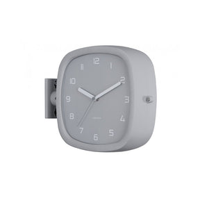 Wall Clock Doubler, Mouse grey, Grey