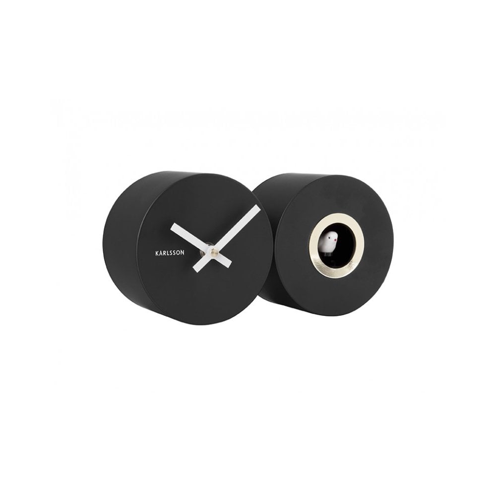 Wall Clock Duo Cuckoo, Black