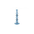 Candle Holder Glass Art Bubbles Large, Dark blue, Blue