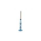Candle Holder Glass Art Bubbles Large, Dark blue, Blue